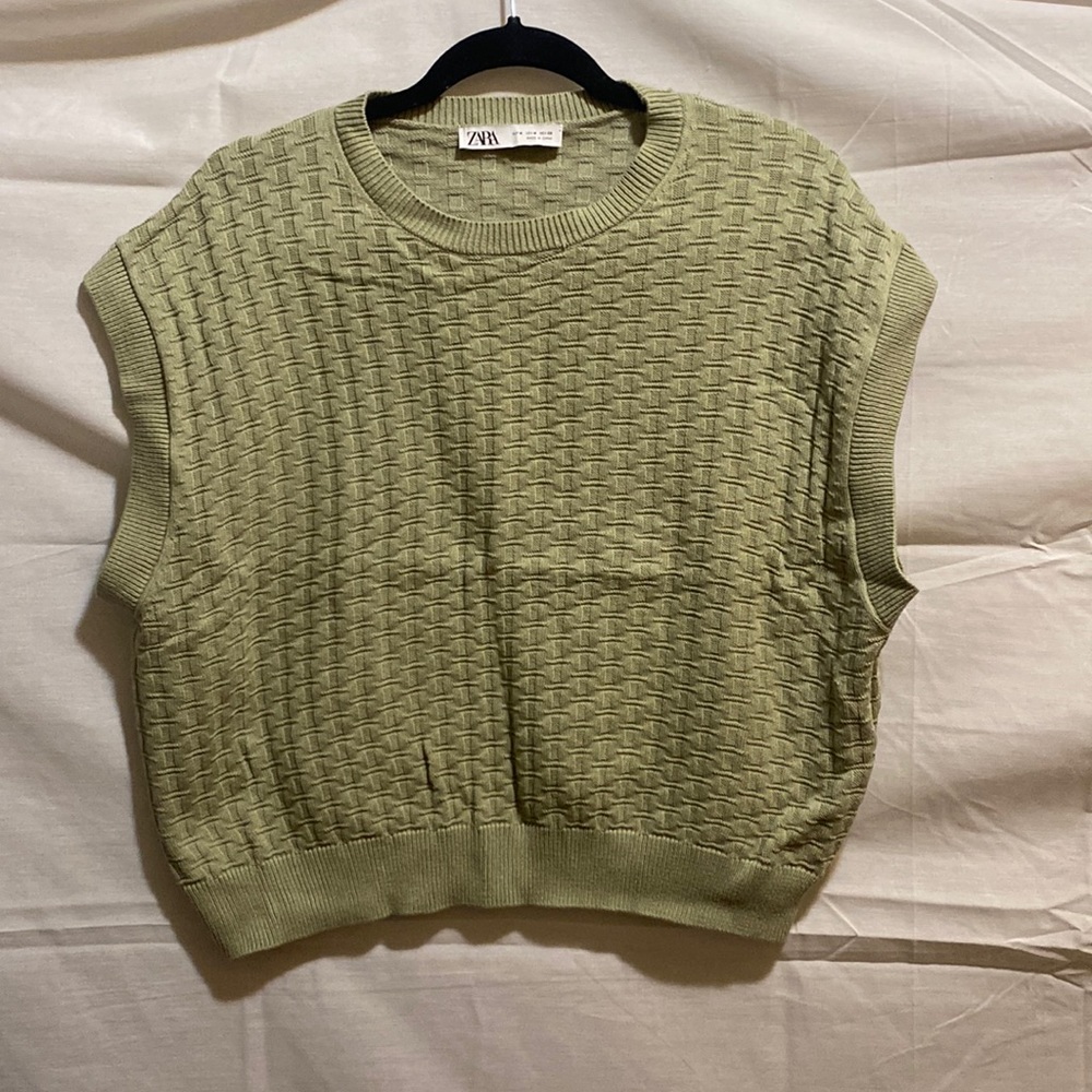 Zara Green Knit Vest